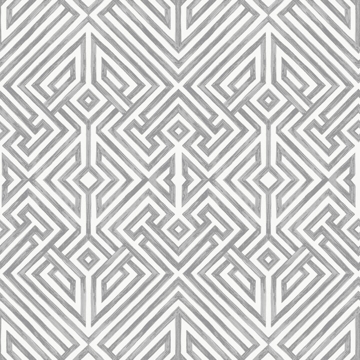 Lyon Grey Geometric Key Wallpaper (Set of 2)