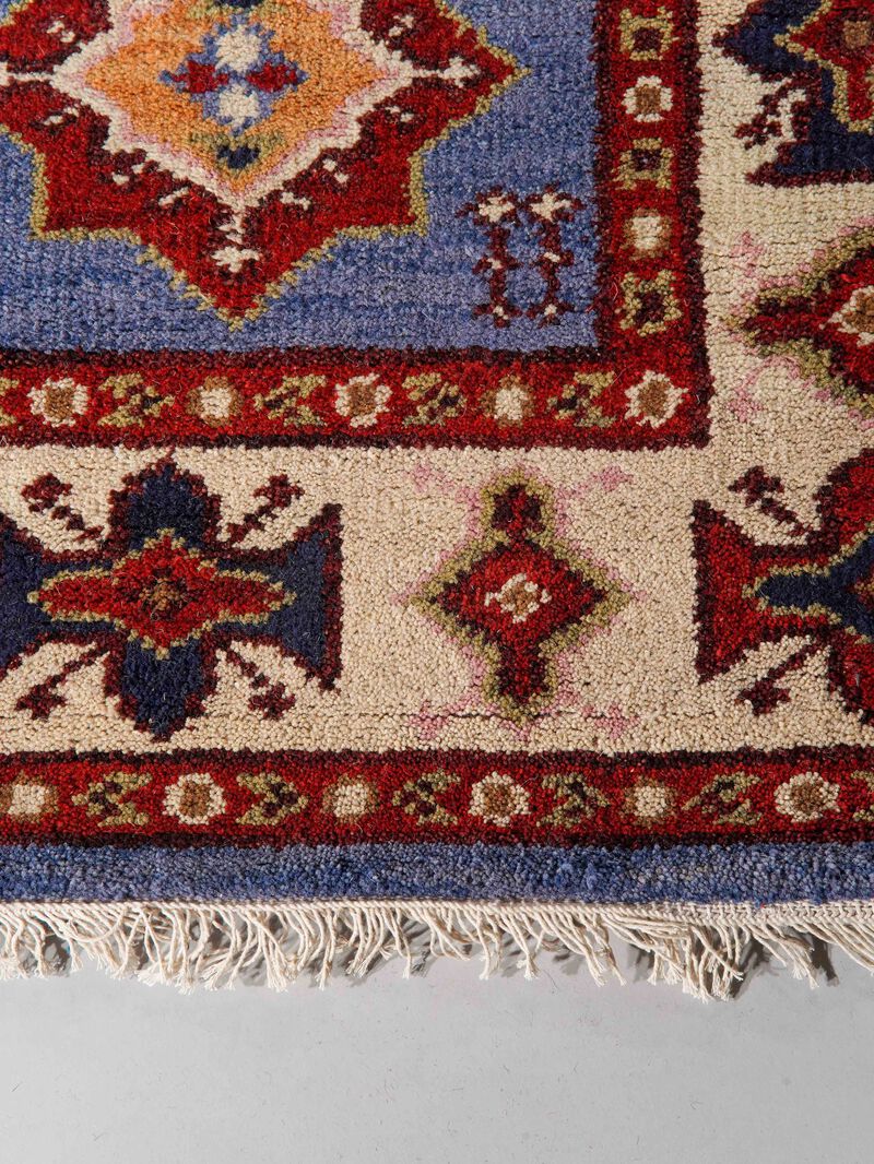 RUGSOTIC CARPETS HAND KNOTTED WOOL & SILK ECO-FRIENDLY ORIENTAL AREA RUGS  - Rectangle Shape, Classic Oriental Traditional , Low Pile Handmade Area Rugs (AF0108) image number 3
