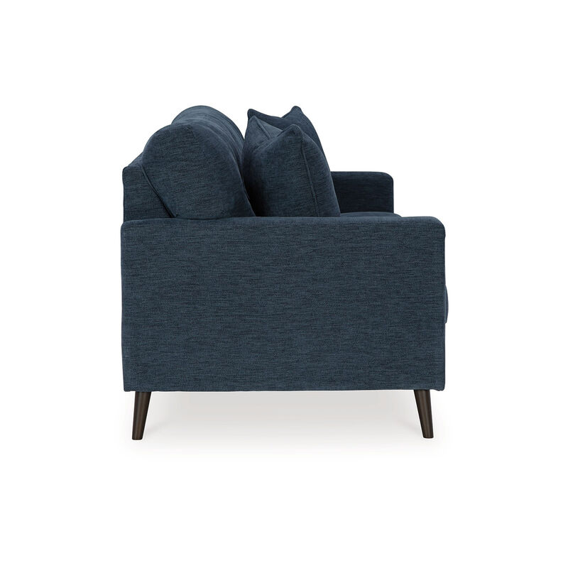Bixy Sofa, 79 Inch Dark Blue, Track Armrests, 2 Accent Throw Pillows image number 3