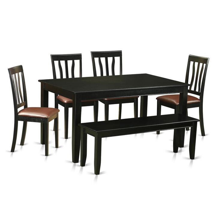 6 PC Table set - Dinette Table and 4 Dining Chairs plus Bench