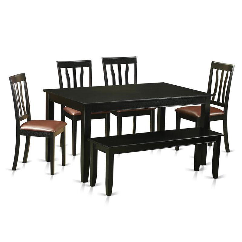 6 PC Table set - Dinette Table and 4 Dining Chairs plus Bench