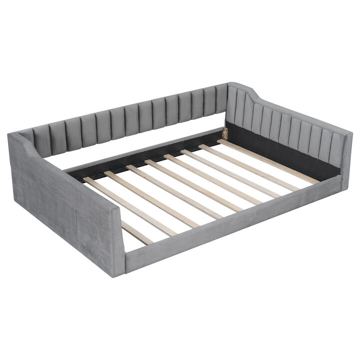 Merax Upholstery Daybed and Side Storage pocket