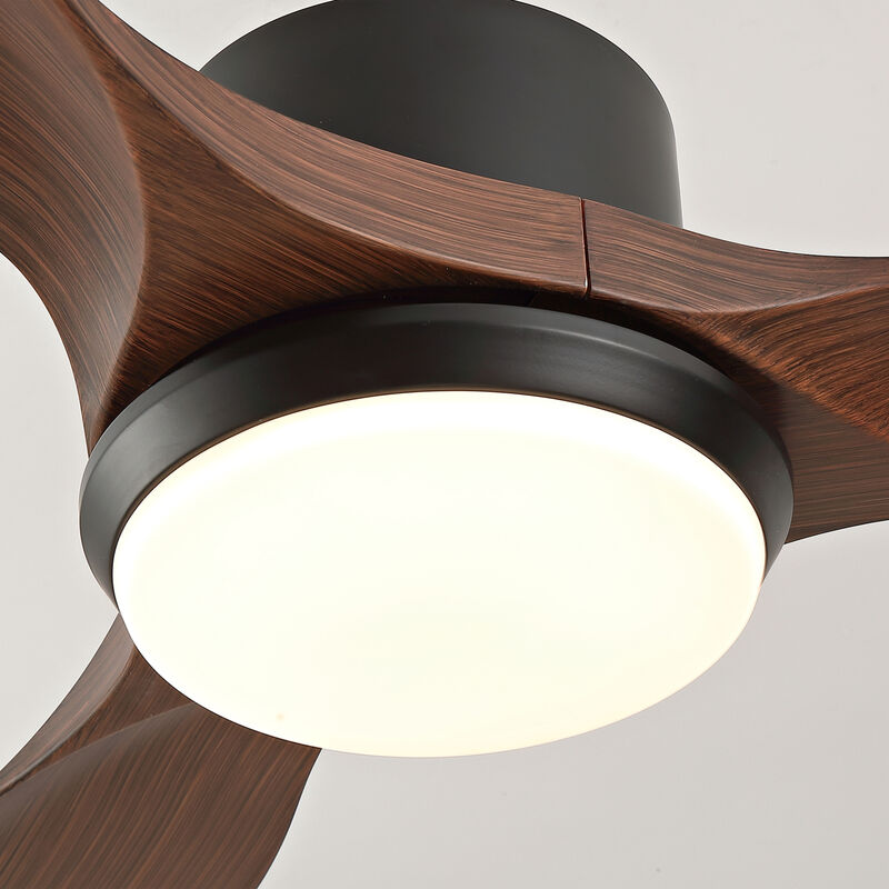 ELEMENT ACE 52 Inch Modern Ceiling Fan with Dimmable LED Light, Reversible Quiet DC Motor, Remote Control, 3 Blades Ideal for Bedroom Living Room Office image number 6