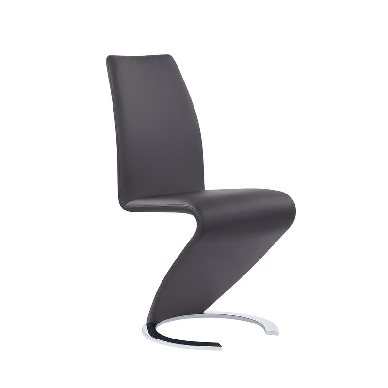Grey Modern Dining Chairs Set of 2 image number 6
