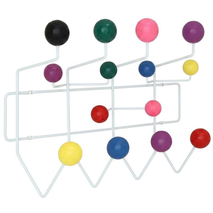 Multicolor Bicast Leather Wall Coat Rack, Decorative Panel Hooks