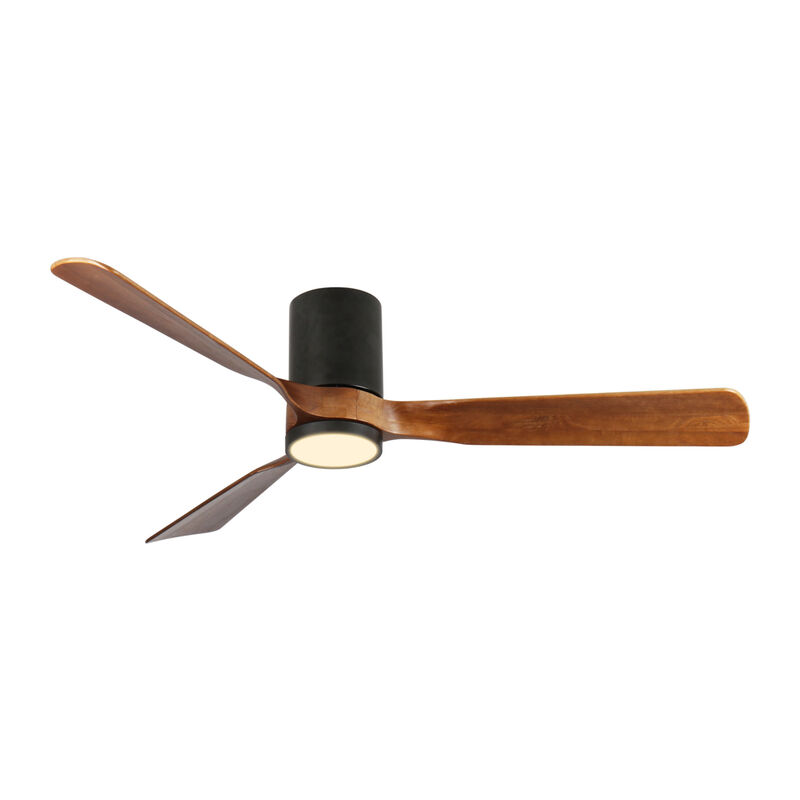 ELEMENT ACE Contemporary Indoor Outdoor LED Ceiling Fan with Wood Blades and Remote Control image number 0