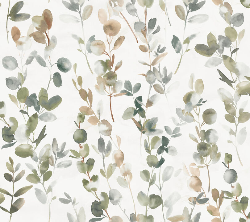 Joyful Eucalyptus Green Peel & Stick Wallpaper