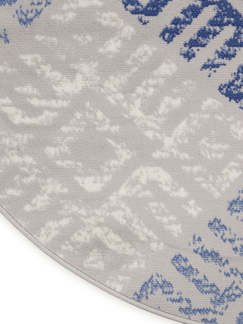 Whimsicle WHS18 Gray/Blue 5' x Round Rug image number 3