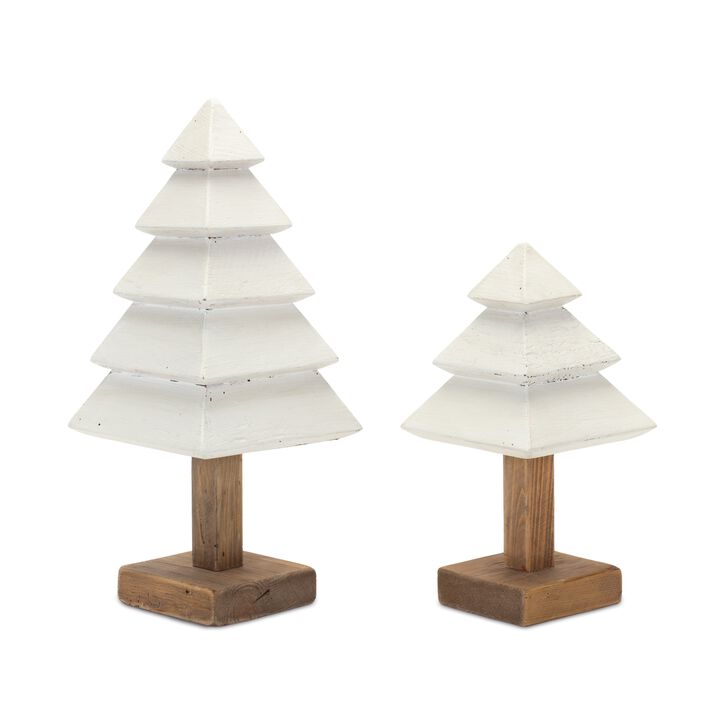 Set of 2 Decorative Trees for Holiday and Seasonal Decor