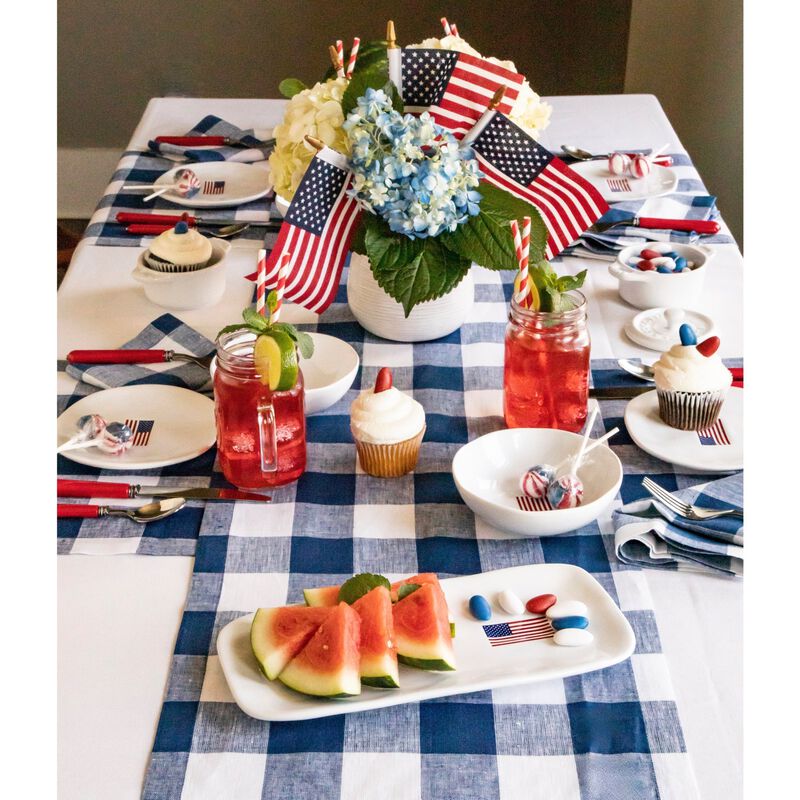 Solino Home 100% Pure Linen Table Runner - Buffalo Check