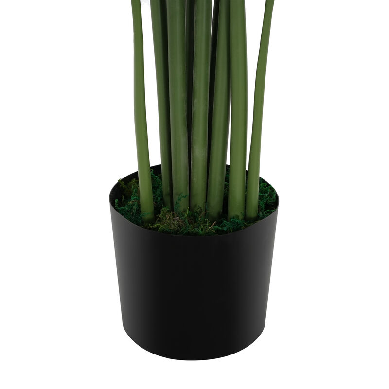 Christopher Knight Home Laiah 57" H Indoor Artificial Monstera Deliciosa Plant with Black Plastic Pot image number 6