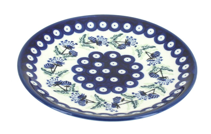 Blue Rose Polish Pottery Willow Dessert Plate