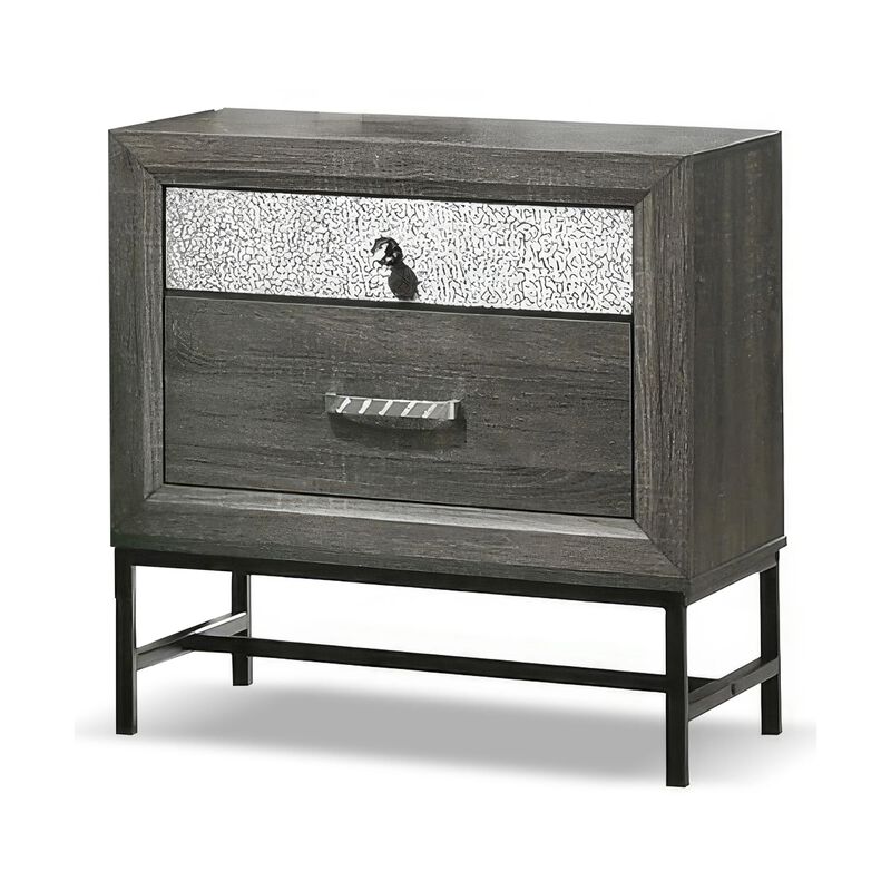 Lito 5pc Queen Bedroom Set, 2 Nightstands, Gray Upholstery, Storage Bed image number 3