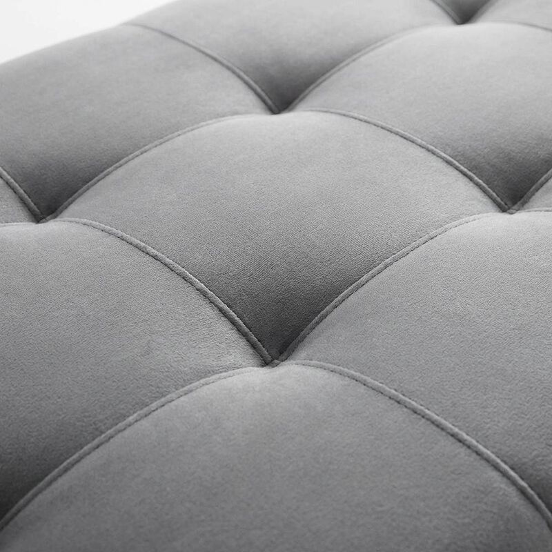 Biscuit Tufted Performance Velvet Queen Headboard in Soft Neutral Fabric image number 4