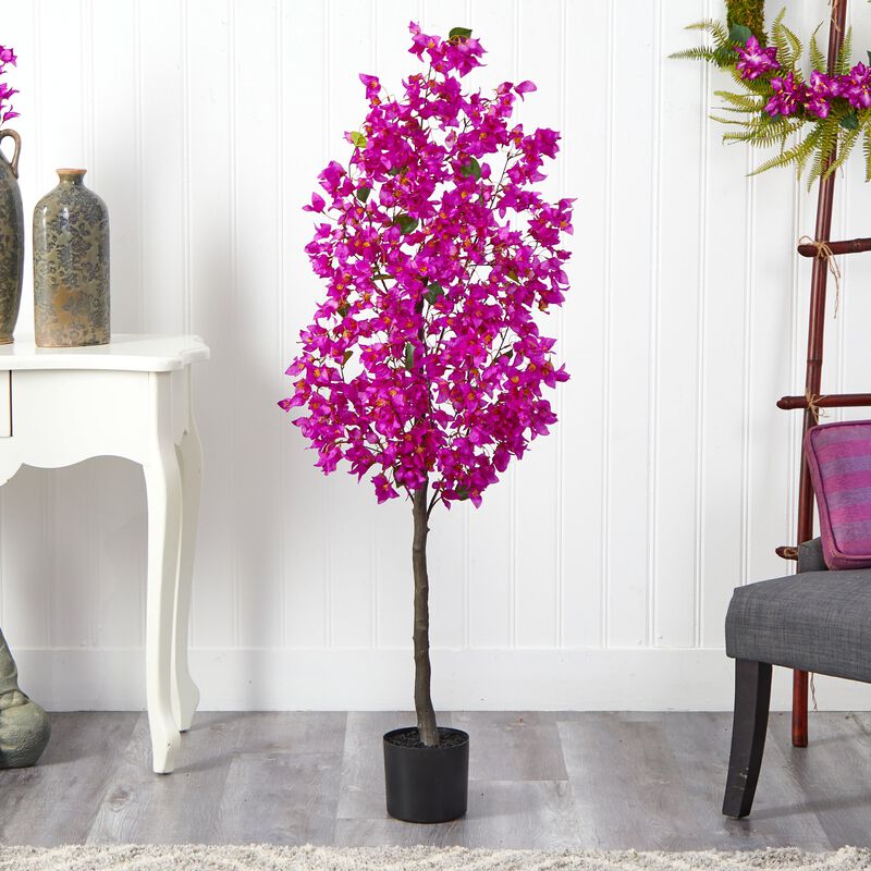 Hivvago 5 Feet Bougainvillea Artificial Tree