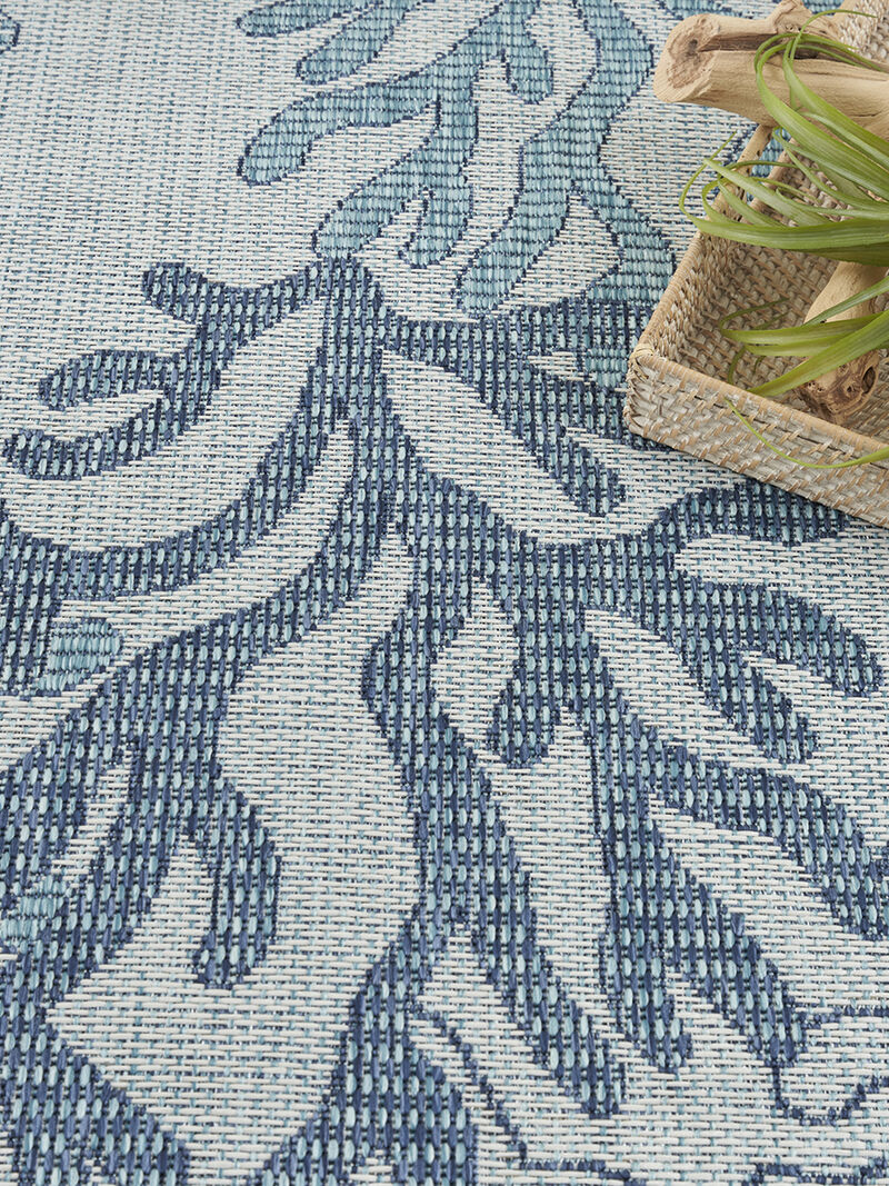 Garden Oasis GOA05 Blue 4' x 6' Rug