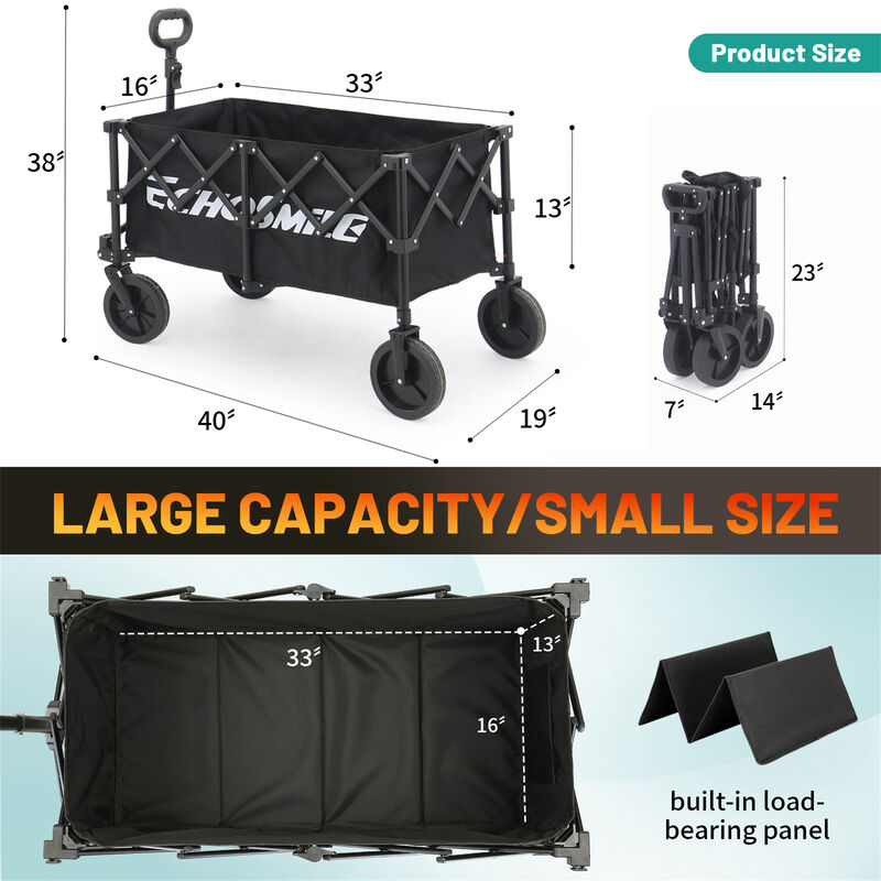 EchoSmile 7 cu. ft Metal Garden Cart image number 6