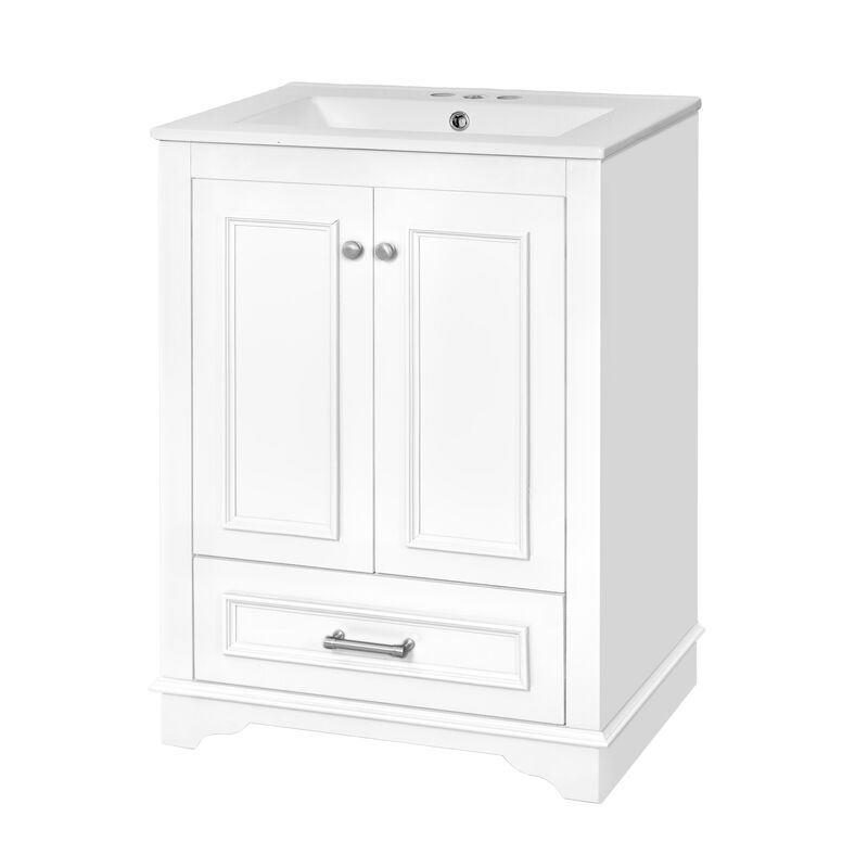 24''  Modern Freestanding Bathroom Vanity with Sink Combo