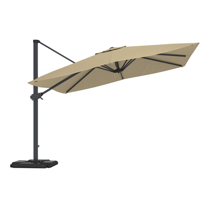 10FT Square Cantilever Patio Umbrella (with Base).