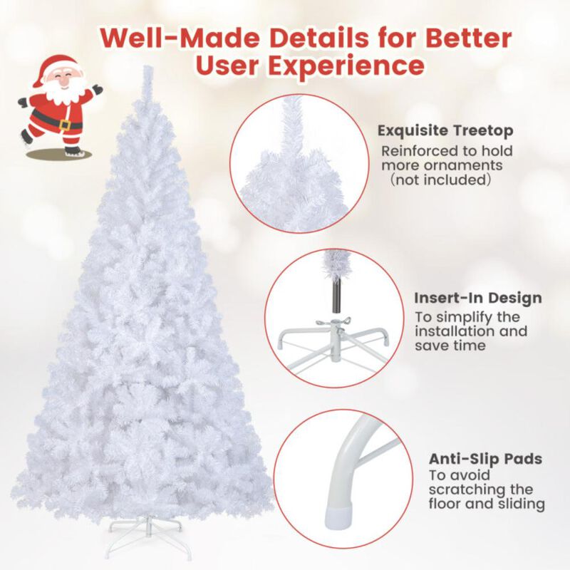 Hivvago White Christmas Tree with Solid Metal Legs image number 4
