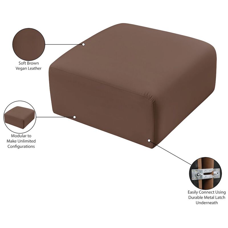 Meridian Furniture Arc Vegan Leather Ottoman