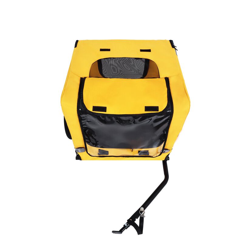 66LB Capacity Foldable Pet Bike Trailer with Quick-Release Wheel & Non-Slip Floor image number 5