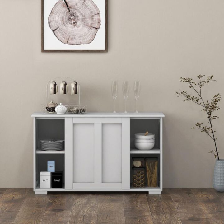 Hivvago Antique Stackable Kitchen Storage Sideboard with Height Adjustable Shelf
