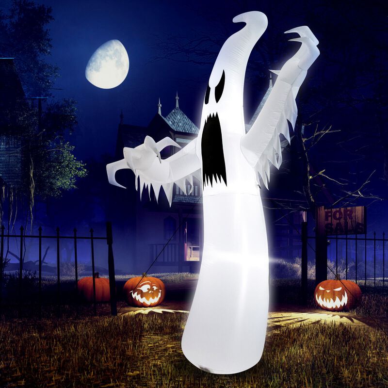 12 Feet Halloween Inflatable Ghost with LED Lights image number 2