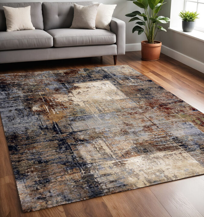 HomeRoots Abstract Area Rug