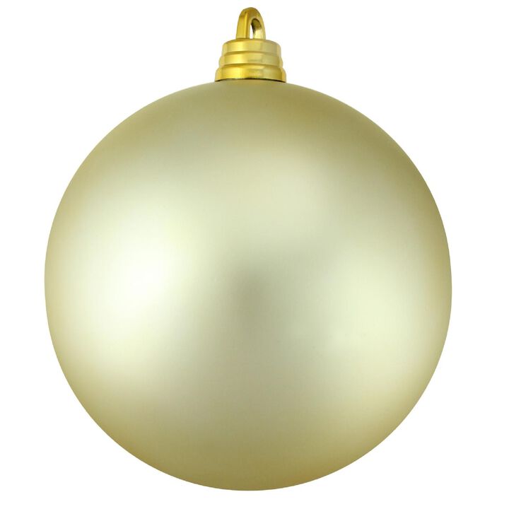 Champagne Gold Shatterproof Matte Christmas Ball Ornament 12" (300mm)