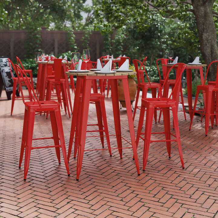 Metal Colorful Restaurant Bar Tables