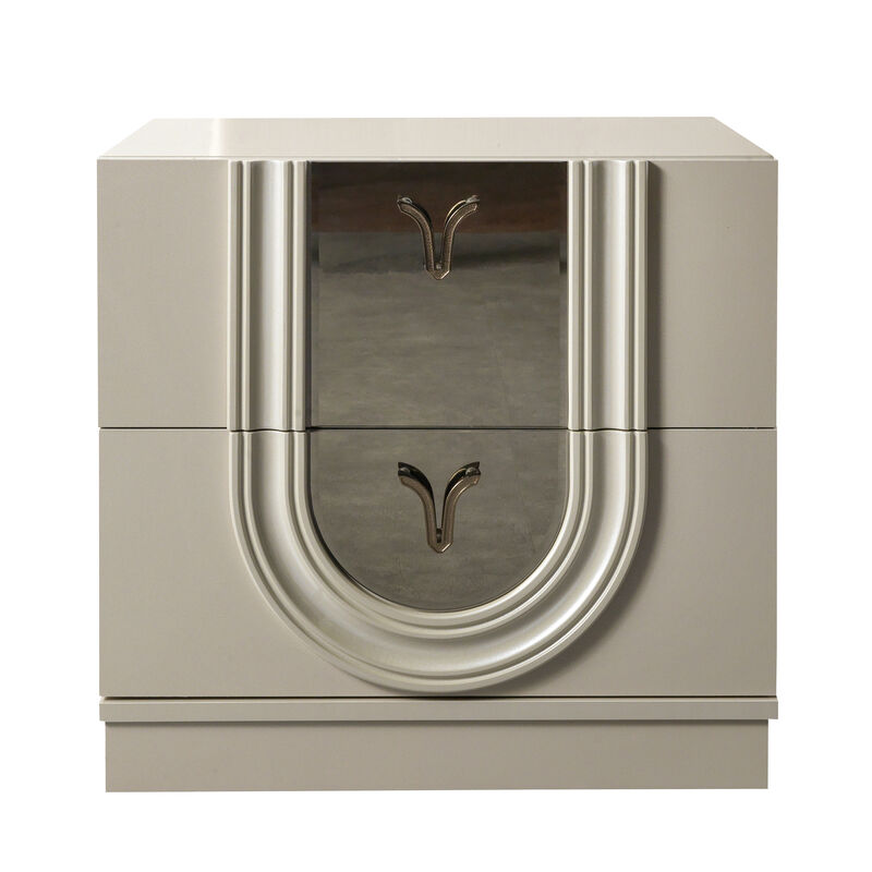 Miralqessa Mirrored 2-Drawer Nightstand image number 0