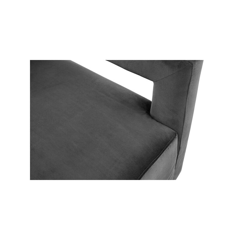 Meridian Furniture Armani Grey Velvet Accent Chair