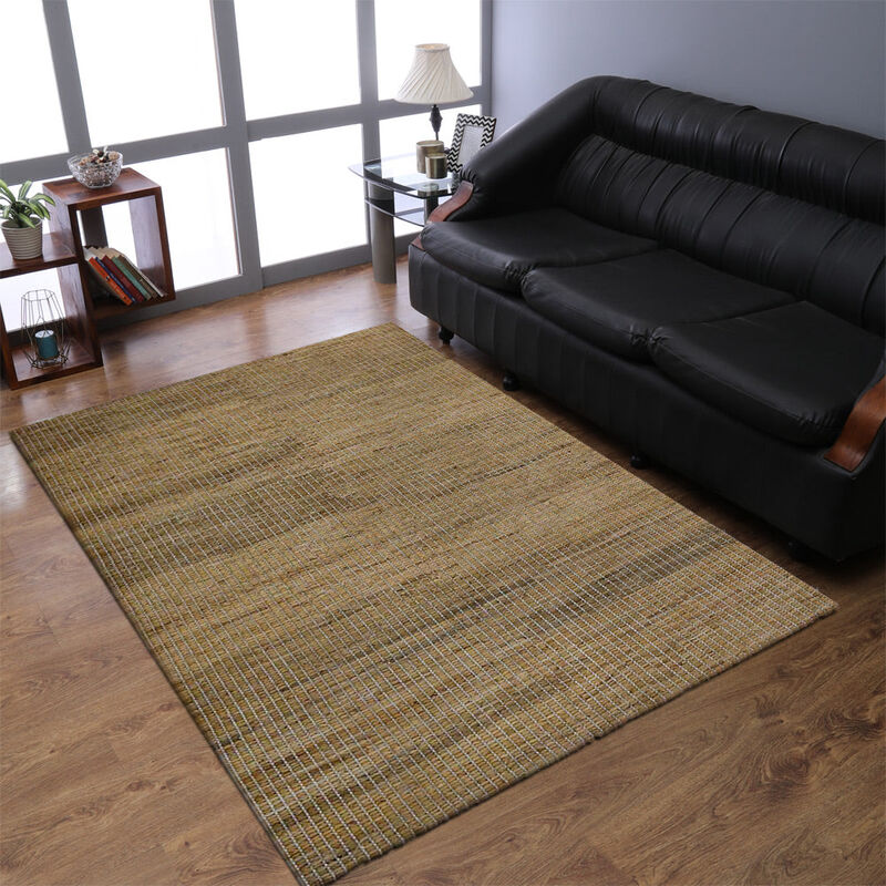 HAND KNOTTED SUMAK JUTE ECO-FRIENDLY Contemporary AREA RUGS  - Rectangle Contemporary, High Pile, Natural Fiber, Outdoor Indoor Handmade Area Rugs for Living Room (J00099) image number 1