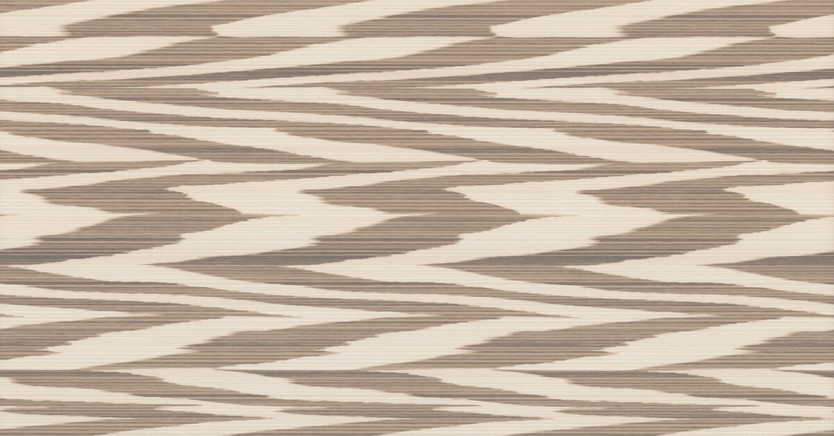 Flamed Zigzag Brown & Cream Wallpaper