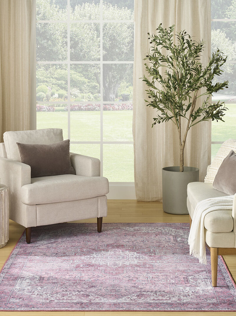 Nourison Washables NWB15 Pink 6' x 9' Rug