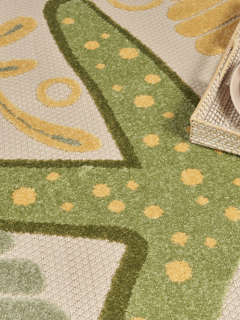 Aloha ALH24 Green/Yellow 9' x 12' Rug