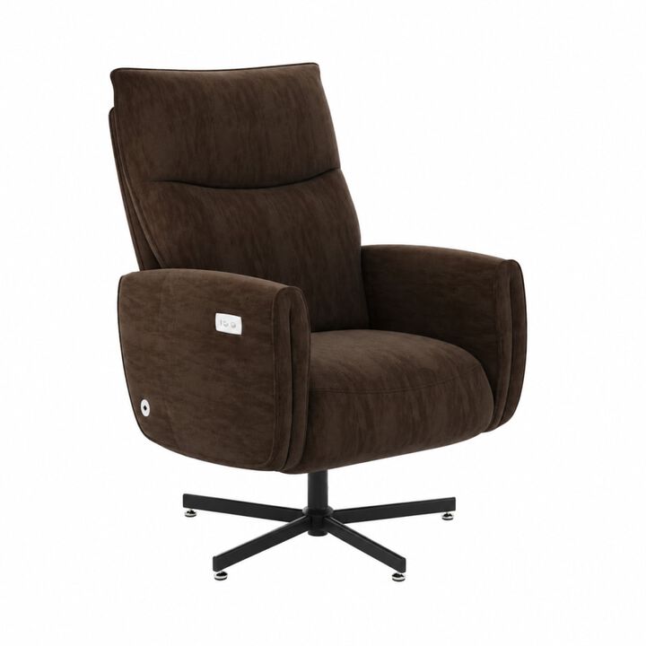 GOODSILO Power Swivel Recliner Chair with USB & Type-C Charging, 360&deg; Swivel Electric Accent Chair for Home Office and Living Room Easy Assembly