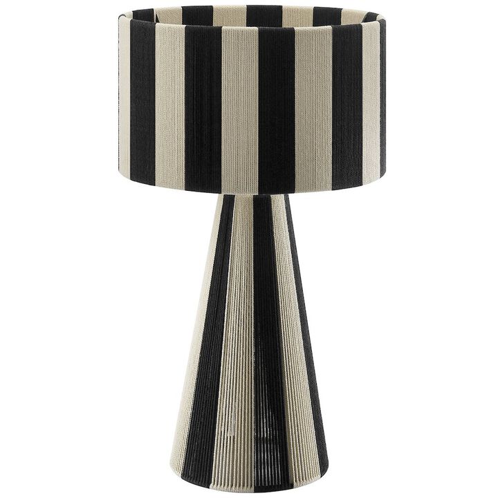 Renae Handwoven Cotton Thread Striped Table Lamp