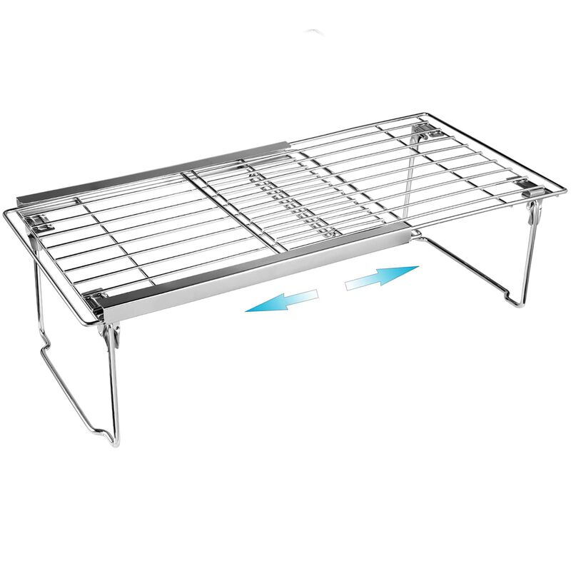 Orgneas Expandable Cabinet Shelf Organizer, Adjustable Freezer Shelf 15.8""-22"" Thickened Heavy Duty Organizer and Storage Shel