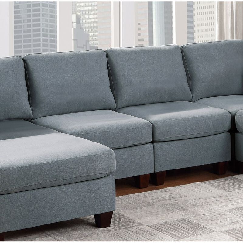 Streamdale Living Room Furniture Armless Chair Linen Like Fabric 1 Piece image number 3