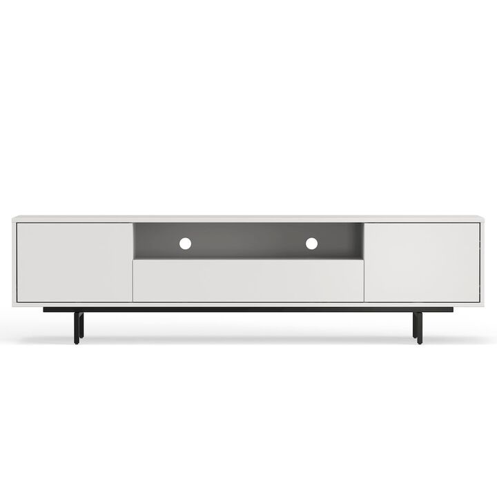 Avichi White Laminate 3 Door TV Console
