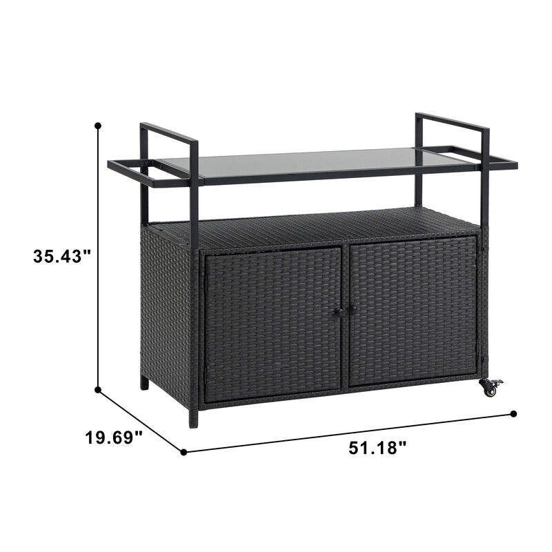 Woxcun Outdoor Bar Cart image number 4