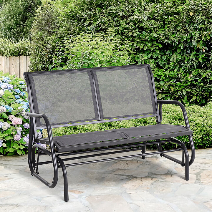 Hivvago 2-Person Outdoor Glider Bench for Patio and Backyard