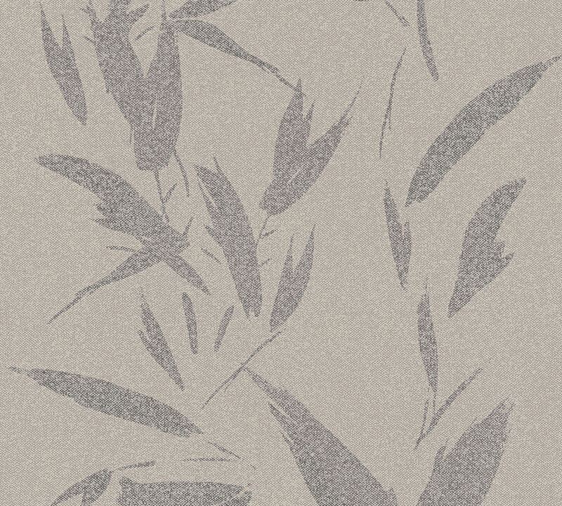 Kaiya Grey Leaves Wallpaper image number 0