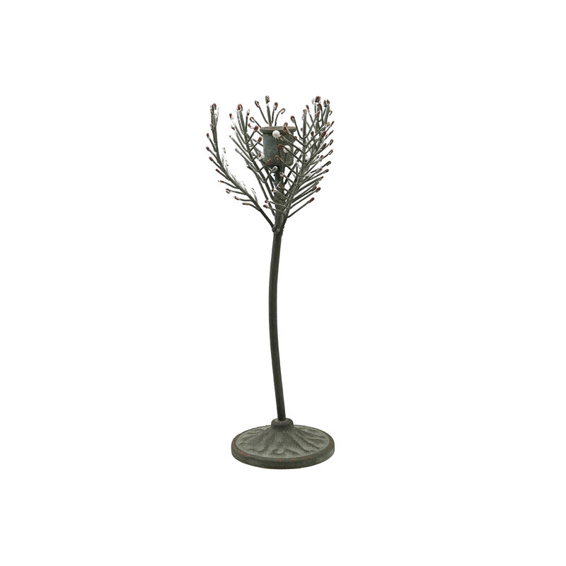 Iron Taper Holder with Hand-Painted Botanical Motif image number 0