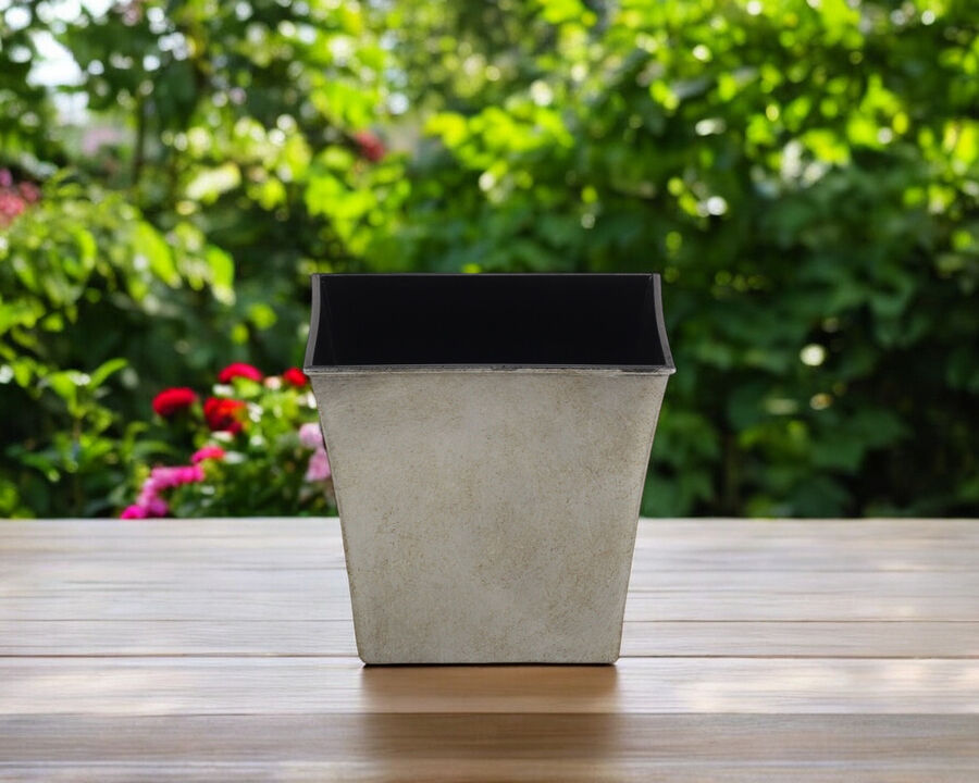 Durable Square Plastic Planter for Indoor and Outdoor Plant Display in Home or Garden