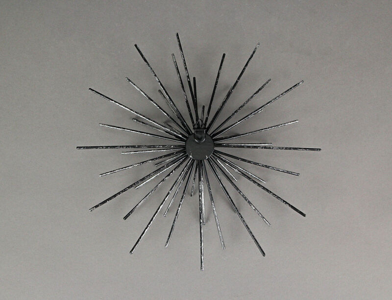 Aged Silver Finish Mid-Century Modern Atomic Star Burst Wall Sculptures Set of 6 image number 2