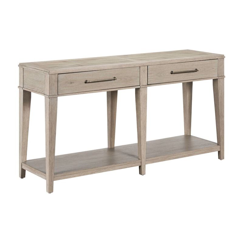 Liberty Furniture Sofa Table for Living Room Storage Traditional - Sanctuary White Oak Wood image number 0