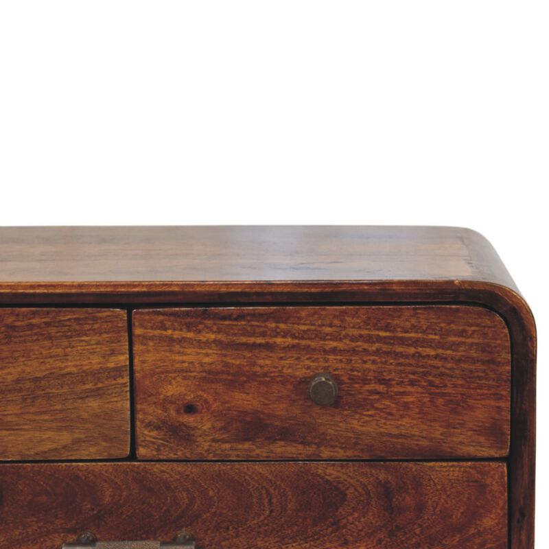 Artisan Furniture Solid Wood Avora 3-Drawer Chestnut Nightstand
